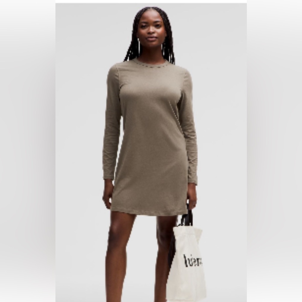 Lululemon Nomad Classic-Fit Cotton-Blend Long-Sleeve Dress
